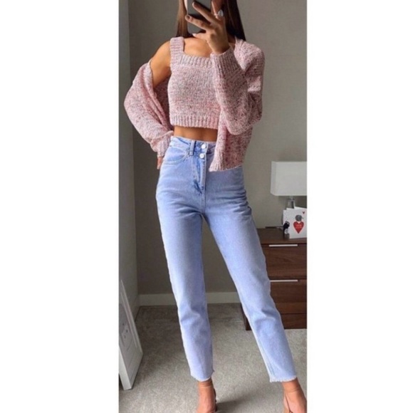 Zara Cropped Knit Sweater Tank Size Large - Picture 6 of 6